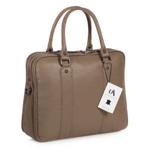 Servieta din piele naturala laptop 14" DiAmanti Savona Grej